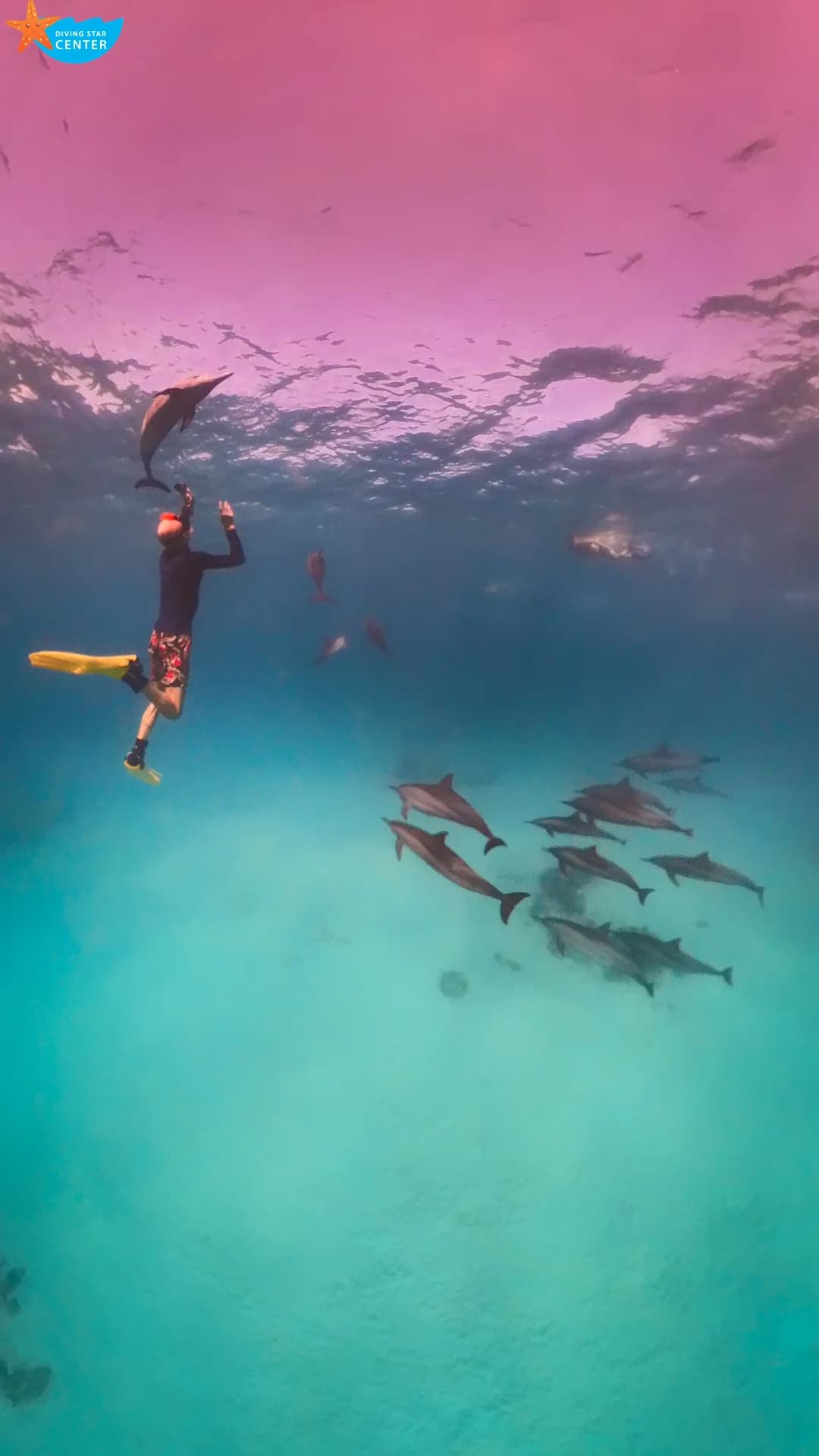 Self-rescue techniques practice during Rescue Diver course in Red Sea